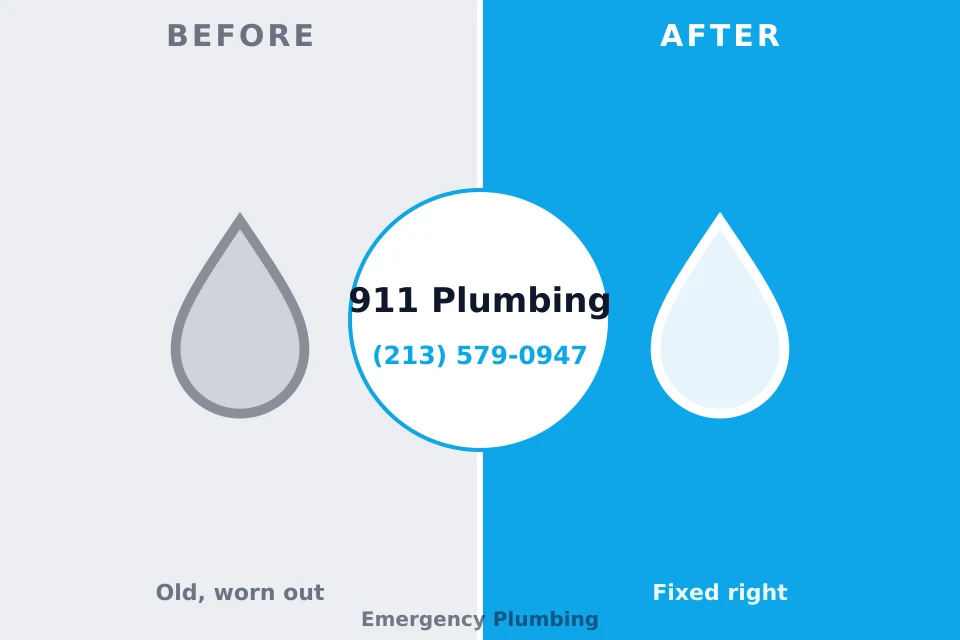 Before and after: plumbing repair Hamer, SC